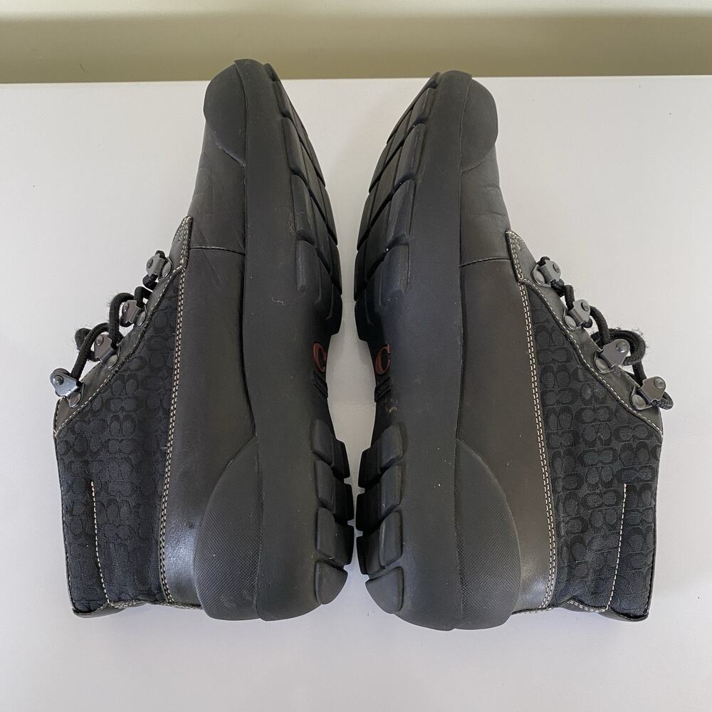 Coach P488 Dyanne Signature Ankle Boots Black Women's 8.5M - Picture 5 of 7